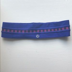 lululemon fly away tamer headband purple